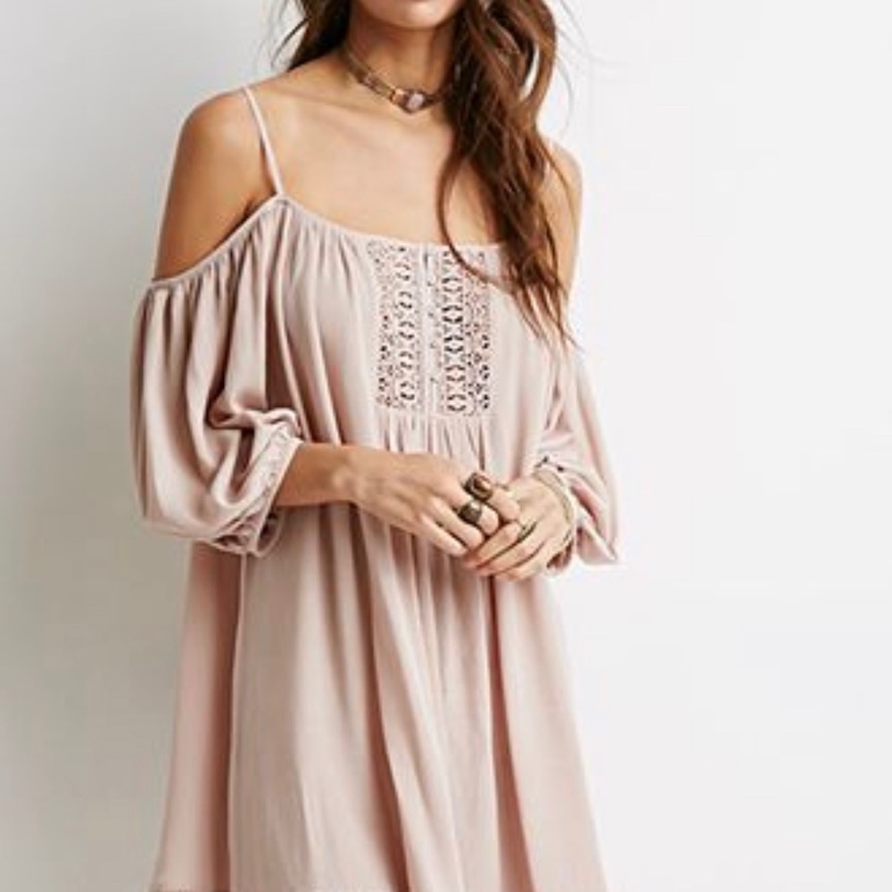 I.JOAH mini cold shoulder hobo dress XS